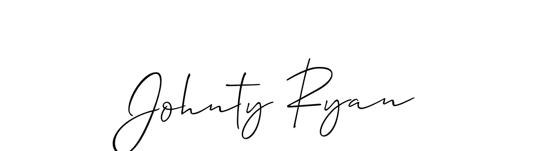 You should practise on your own different ways (Allison_Script) to write your name (Johnty Ryan) in signature. don't let someone else do it for you. Johnty Ryan signature style 2 images and pictures png