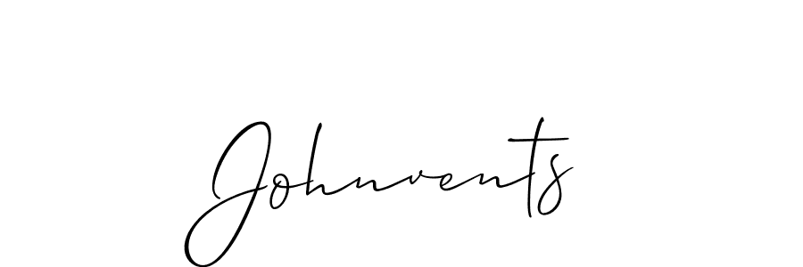 How to make Johnvents signature? Allison_Script is a professional autograph style. Create handwritten signature for Johnvents name. Johnvents signature style 2 images and pictures png