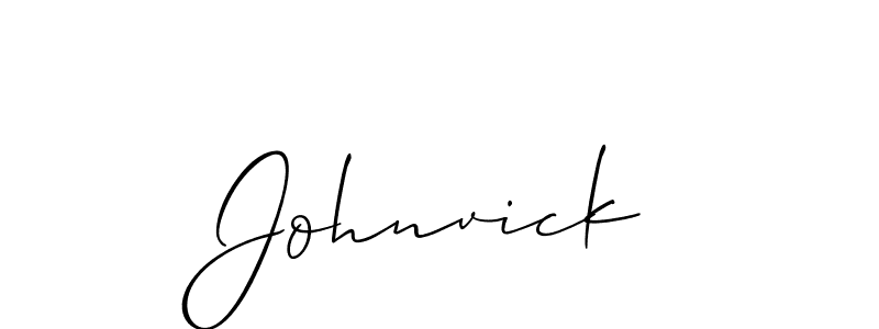 Use a signature maker to create a handwritten signature online. With this signature software, you can design (Allison_Script) your own signature for name Johnvick. Johnvick signature style 2 images and pictures png