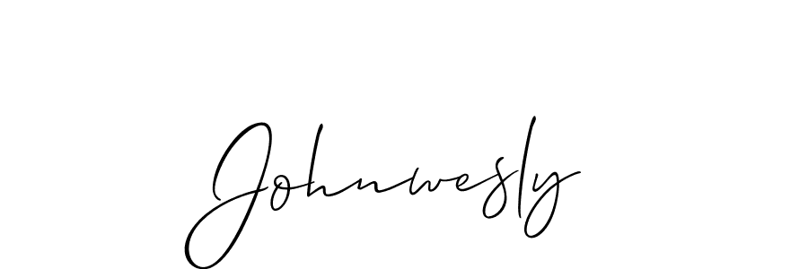 Make a beautiful signature design for name Johnwesly. With this signature (Allison_Script) style, you can create a handwritten signature for free. Johnwesly signature style 2 images and pictures png