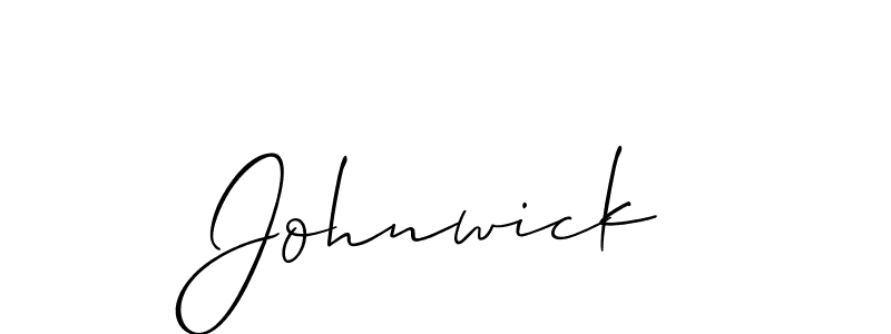 Design your own signature with our free online signature maker. With this signature software, you can create a handwritten (Allison_Script) signature for name Johnwick. Johnwick signature style 2 images and pictures png