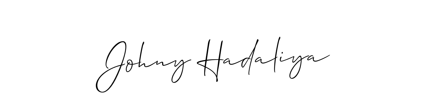 Johny Hadaliya stylish signature style. Best Handwritten Sign (Allison_Script) for my name. Handwritten Signature Collection Ideas for my name Johny Hadaliya. Johny Hadaliya signature style 2 images and pictures png