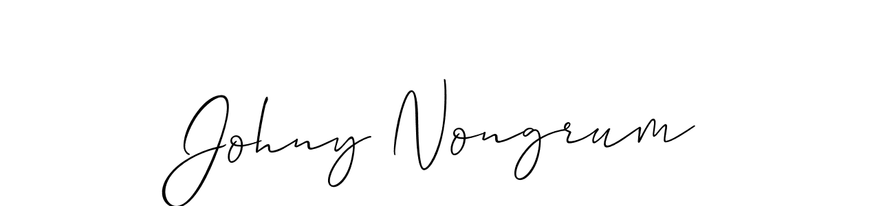 Also we have Johny Nongrum name is the best signature style. Create professional handwritten signature collection using Allison_Script autograph style. Johny Nongrum signature style 2 images and pictures png