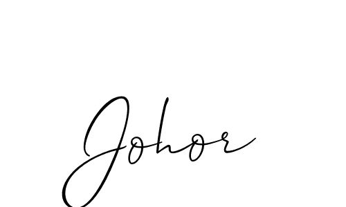 The best way (Allison_Script) to make a short signature is to pick only two or three words in your name. The name Johor include a total of six letters. For converting this name. Johor signature style 2 images and pictures png