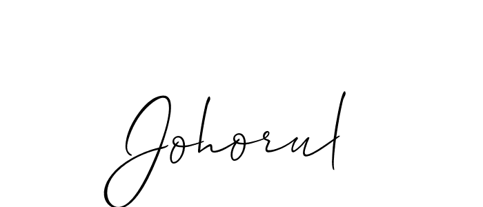 How to make Johorul name signature. Use Allison_Script style for creating short signs online. This is the latest handwritten sign. Johorul signature style 2 images and pictures png