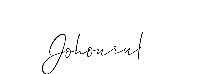Use a signature maker to create a handwritten signature online. With this signature software, you can design (Allison_Script) your own signature for name Johourul. Johourul signature style 2 images and pictures png