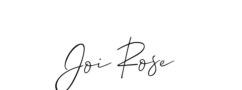 Make a beautiful signature design for name Joi Rose. With this signature (Allison_Script) style, you can create a handwritten signature for free. Joi Rose signature style 2 images and pictures png