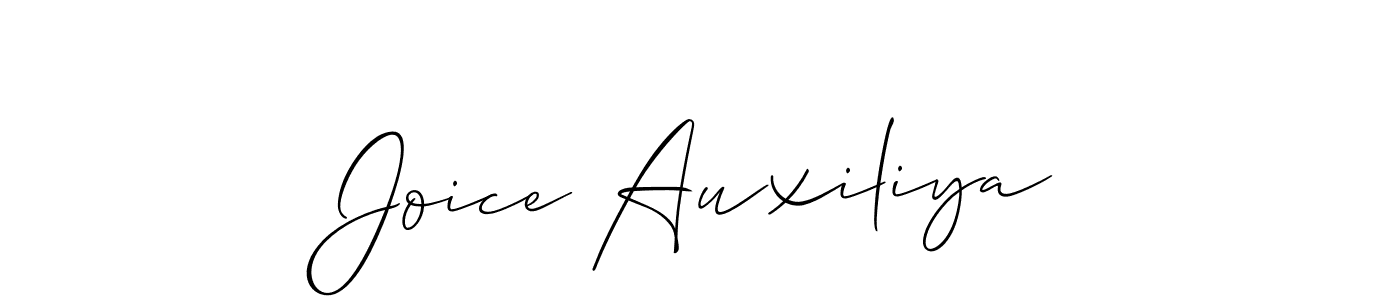 Once you've used our free online signature maker to create your best signature Allison_Script style, it's time to enjoy all of the benefits that Joice Auxiliya name signing documents. Joice Auxiliya signature style 2 images and pictures png