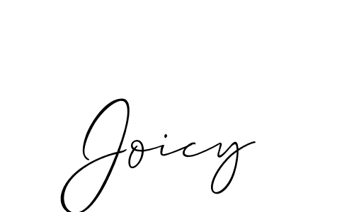 You should practise on your own different ways (Allison_Script) to write your name (Joicy) in signature. don't let someone else do it for you. Joicy signature style 2 images and pictures png