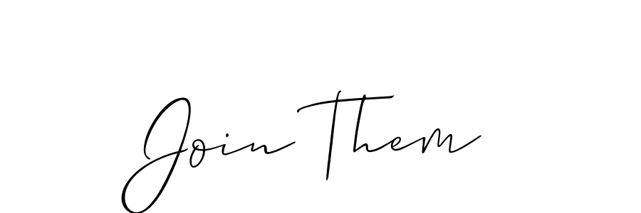 How to Draw Join Them signature style? Allison_Script is a latest design signature styles for name Join Them. Join Them signature style 2 images and pictures png