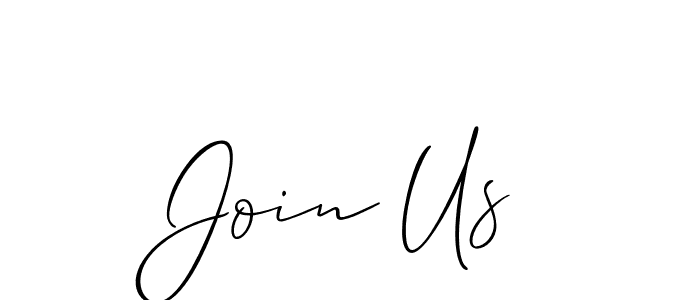 How to make Join Us signature? Allison_Script is a professional autograph style. Create handwritten signature for Join Us name. Join Us signature style 2 images and pictures png