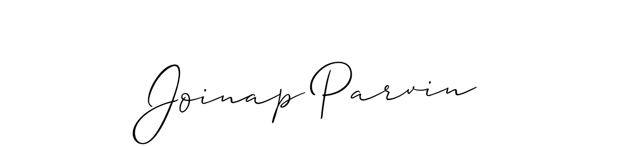 Also we have Joinap Parvin name is the best signature style. Create professional handwritten signature collection using Allison_Script autograph style. Joinap Parvin signature style 2 images and pictures png