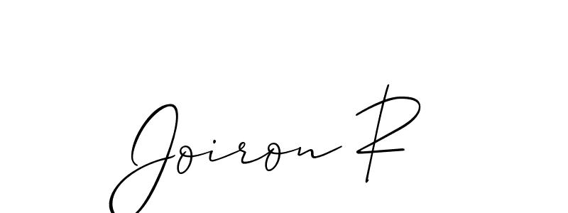 Make a beautiful signature design for name Joiron R. With this signature (Allison_Script) style, you can create a handwritten signature for free. Joiron R signature style 2 images and pictures png