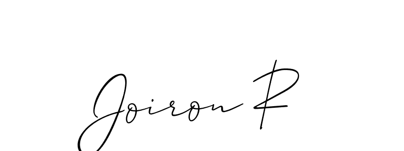 How to make Joiron R signature? Allison_Script is a professional autograph style. Create handwritten signature for Joiron R name. Joiron R signature style 2 images and pictures png