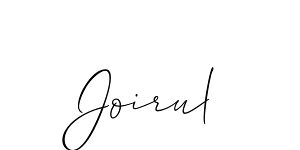 Design your own signature with our free online signature maker. With this signature software, you can create a handwritten (Allison_Script) signature for name Joirul. Joirul signature style 2 images and pictures png