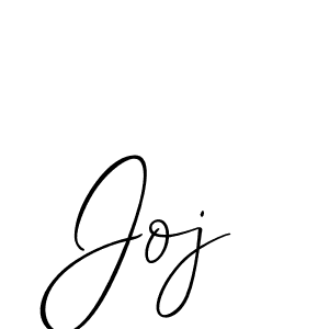 Design your own signature with our free online signature maker. With this signature software, you can create a handwritten (Allison_Script) signature for name Joj. Joj signature style 2 images and pictures png