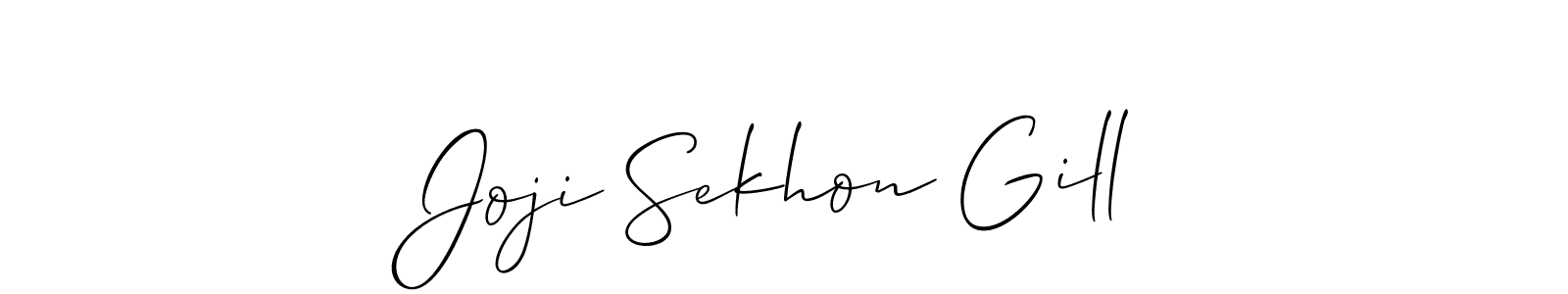 Use a signature maker to create a handwritten signature online. With this signature software, you can design (Allison_Script) your own signature for name Joji Sekhon Gill. Joji Sekhon Gill signature style 2 images and pictures png
