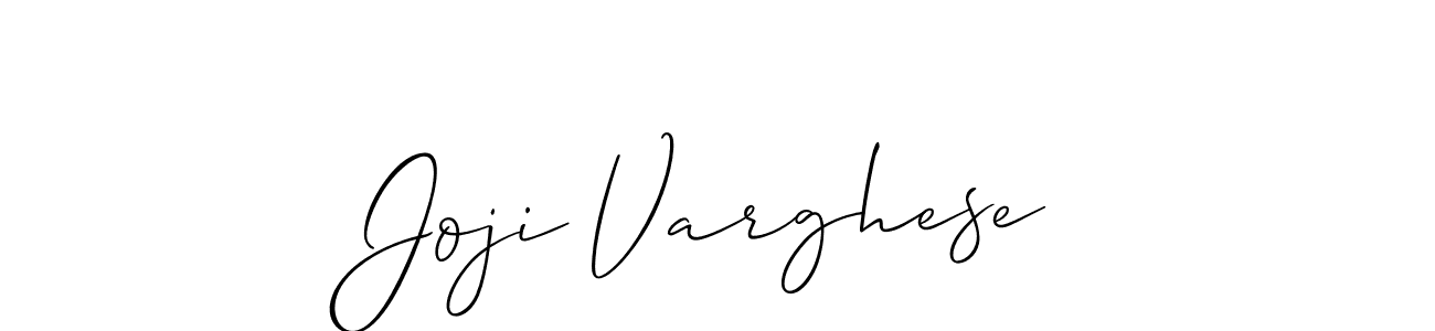 The best way (Allison_Script) to make a short signature is to pick only two or three words in your name. The name Joji Varghese include a total of six letters. For converting this name. Joji Varghese signature style 2 images and pictures png