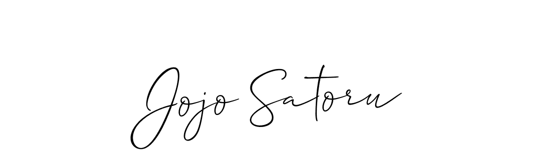 Jojo Satoru stylish signature style. Best Handwritten Sign (Allison_Script) for my name. Handwritten Signature Collection Ideas for my name Jojo Satoru. Jojo Satoru signature style 2 images and pictures png