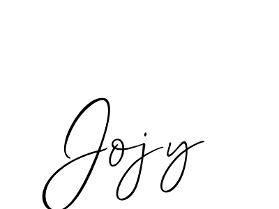 Use a signature maker to create a handwritten signature online. With this signature software, you can design (Allison_Script) your own signature for name Jojy. Jojy signature style 2 images and pictures png
