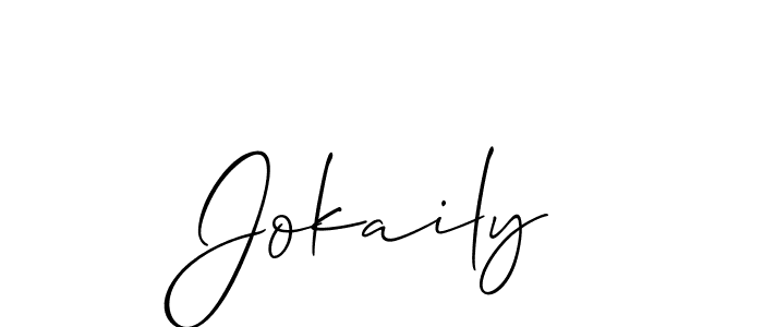 Make a beautiful signature design for name Jokaily. With this signature (Allison_Script) style, you can create a handwritten signature for free. Jokaily signature style 2 images and pictures png