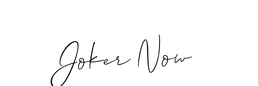 Allison_Script is a professional signature style that is perfect for those who want to add a touch of class to their signature. It is also a great choice for those who want to make their signature more unique. Get Joker Now name to fancy signature for free. Joker Now signature style 2 images and pictures png