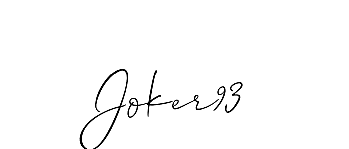 Create a beautiful signature design for name Joker93. With this signature (Allison_Script) fonts, you can make a handwritten signature for free. Joker93 signature style 2 images and pictures png