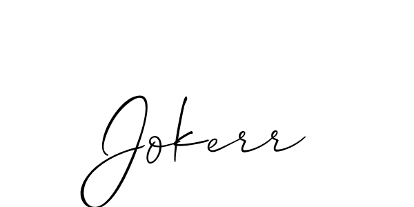 How to make Jokerr signature? Allison_Script is a professional autograph style. Create handwritten signature for Jokerr name. Jokerr signature style 2 images and pictures png