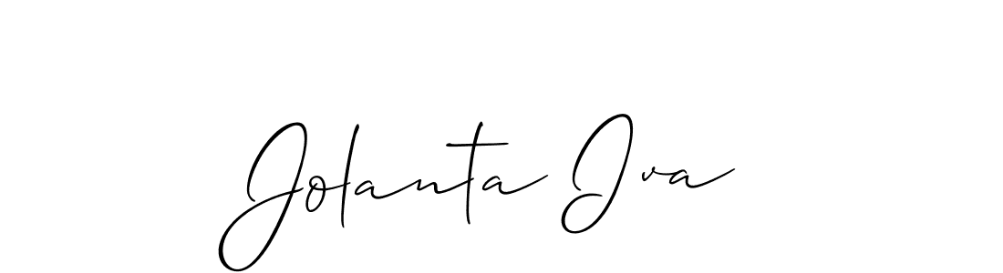 Also You can easily find your signature by using the search form. We will create Jolanta Iva name handwritten signature images for you free of cost using Allison_Script sign style. Jolanta Iva signature style 2 images and pictures png