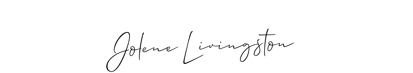 if you are searching for the best signature style for your name Jolene Livingston. so please give up your signature search. here we have designed multiple signature styles  using Allison_Script. Jolene Livingston signature style 2 images and pictures png