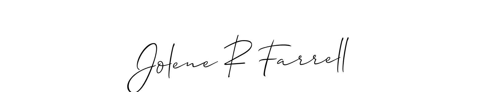 Best and Professional Signature Style for Jolene R Farrell. Allison_Script Best Signature Style Collection. Jolene R Farrell signature style 2 images and pictures png