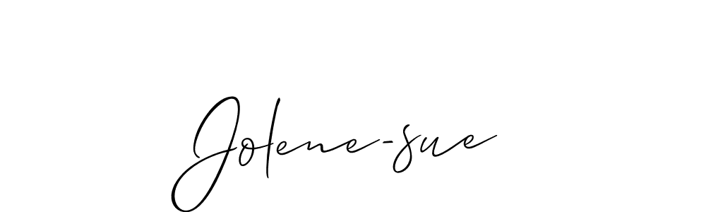 How to make Jolene-sue signature? Allison_Script is a professional autograph style. Create handwritten signature for Jolene-sue name. Jolene-sue signature style 2 images and pictures png