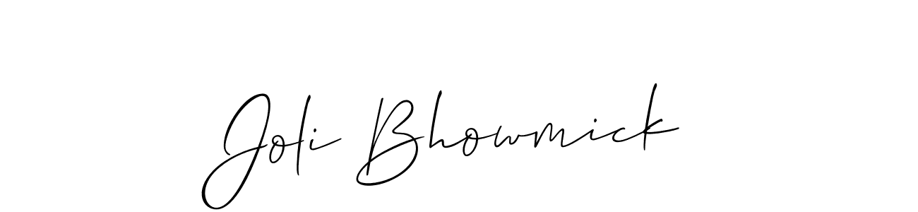 Make a beautiful signature design for name Joli Bhowmick. With this signature (Allison_Script) style, you can create a handwritten signature for free. Joli Bhowmick signature style 2 images and pictures png