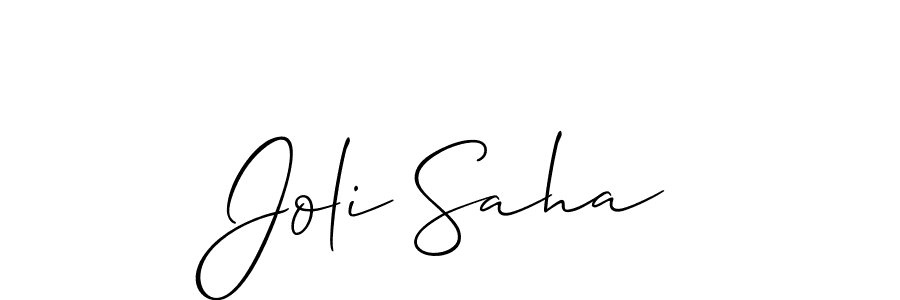 Make a short Joli Saha signature style. Manage your documents anywhere anytime using Allison_Script. Create and add eSignatures, submit forms, share and send files easily. Joli Saha signature style 2 images and pictures png