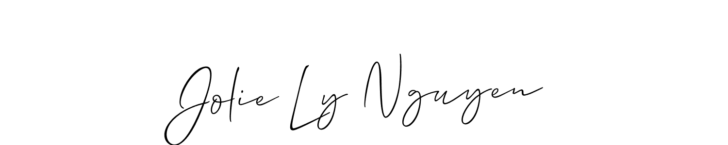 How to make Jolie Ly Nguyen signature? Allison_Script is a professional autograph style. Create handwritten signature for Jolie Ly Nguyen name. Jolie Ly Nguyen signature style 2 images and pictures png