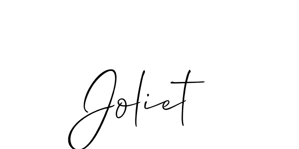 You should practise on your own different ways (Allison_Script) to write your name (Joliet) in signature. don't let someone else do it for you. Joliet signature style 2 images and pictures png