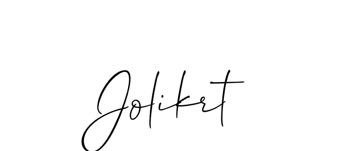Make a short Jolikrt signature style. Manage your documents anywhere anytime using Allison_Script. Create and add eSignatures, submit forms, share and send files easily. Jolikrt signature style 2 images and pictures png