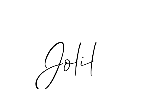 Also we have Jolil name is the best signature style. Create professional handwritten signature collection using Allison_Script autograph style. Jolil signature style 2 images and pictures png