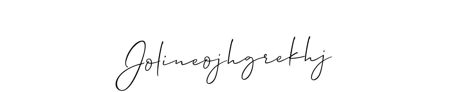 Also we have Jolineojhgrekhj name is the best signature style. Create professional handwritten signature collection using Allison_Script autograph style. Jolineojhgrekhj signature style 2 images and pictures png