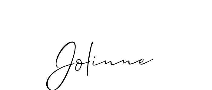 Jolinne stylish signature style. Best Handwritten Sign (Allison_Script) for my name. Handwritten Signature Collection Ideas for my name Jolinne. Jolinne signature style 2 images and pictures png