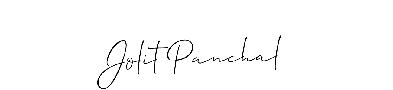 How to Draw Jolit Panchal signature style? Allison_Script is a latest design signature styles for name Jolit Panchal. Jolit Panchal signature style 2 images and pictures png