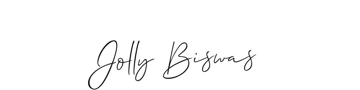 Jolly Biswas stylish signature style. Best Handwritten Sign (Allison_Script) for my name. Handwritten Signature Collection Ideas for my name Jolly Biswas. Jolly Biswas signature style 2 images and pictures png