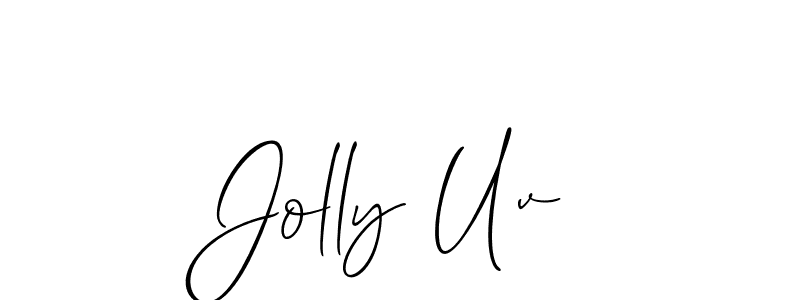 Best and Professional Signature Style for Jolly Uv. Allison_Script Best Signature Style Collection. Jolly Uv signature style 2 images and pictures png