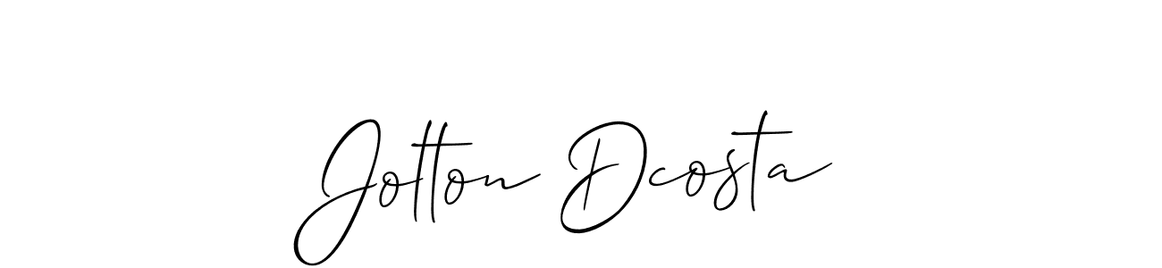 How to make Jolton Dcosta signature? Allison_Script is a professional autograph style. Create handwritten signature for Jolton Dcosta name. Jolton Dcosta signature style 2 images and pictures png
