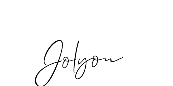 Also we have Jolyon name is the best signature style. Create professional handwritten signature collection using Allison_Script autograph style. Jolyon signature style 2 images and pictures png