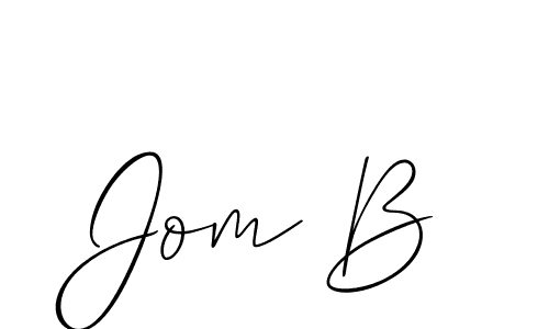 It looks lik you need a new signature style for name Jom B. Design unique handwritten (Allison_Script) signature with our free signature maker in just a few clicks. Jom B signature style 2 images and pictures png
