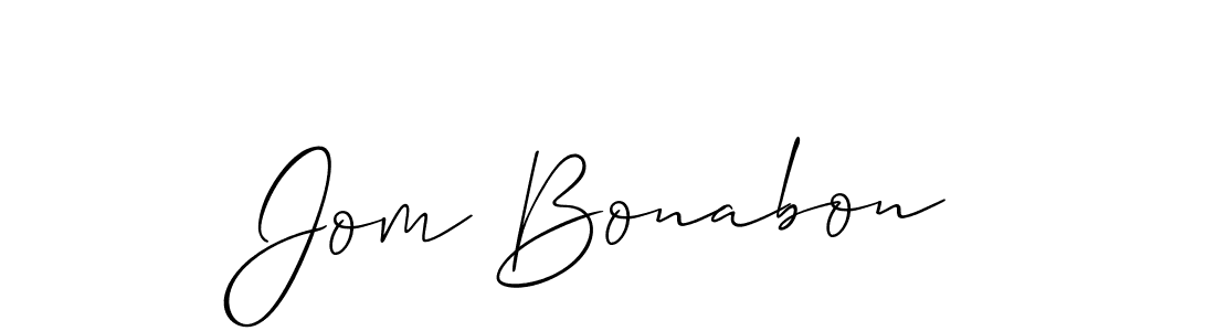 if you are searching for the best signature style for your name Jom Bonabon. so please give up your signature search. here we have designed multiple signature styles  using Allison_Script. Jom Bonabon signature style 2 images and pictures png