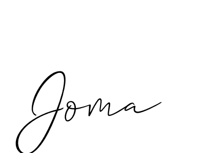 How to make Joma signature? Allison_Script is a professional autograph style. Create handwritten signature for Joma name. Joma signature style 2 images and pictures png