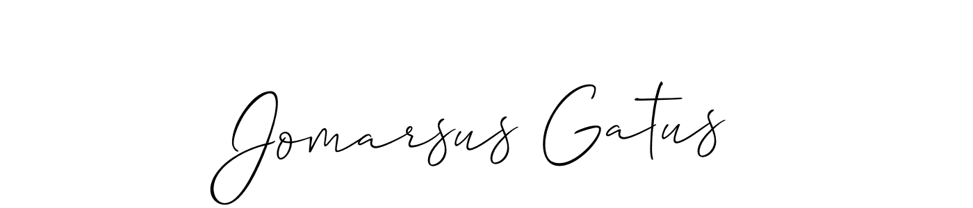 Jomarsus Gatus stylish signature style. Best Handwritten Sign (Allison_Script) for my name. Handwritten Signature Collection Ideas for my name Jomarsus Gatus. Jomarsus Gatus signature style 2 images and pictures png