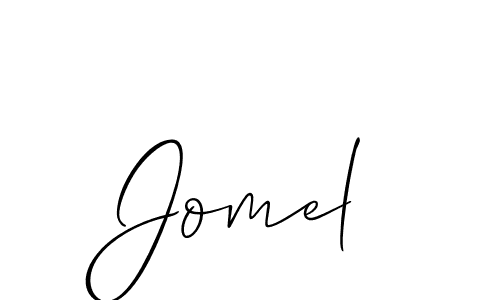 The best way (Allison_Script) to make a short signature is to pick only two or three words in your name. The name Jomel include a total of six letters. For converting this name. Jomel signature style 2 images and pictures png